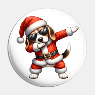 Christmas Beagle Dog Dabbing Dance Pin