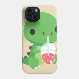 Cute Baby Dinosaur drinks Shake Phone Case