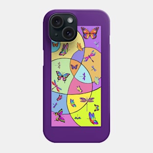 Butterflies on stain glass Phone Case