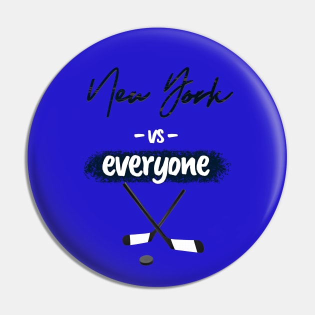 NY vs EVERYONE: Hockey Special Occasion Pin by Angelic Gangster