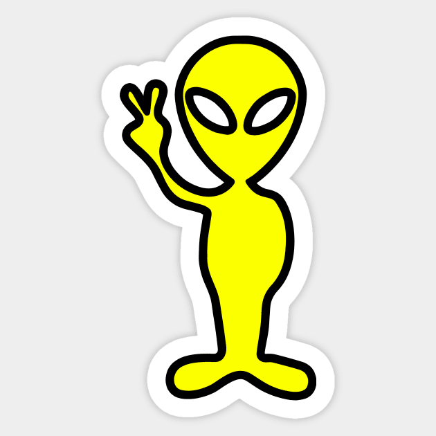 Nathan Reflective Sticker Pack - Aliens (Hi-Viz Yellow)