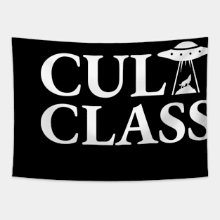 Wolf UFO Cult Class Art Logo Tapestry