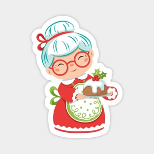 Cute Christmas Granny Magnet