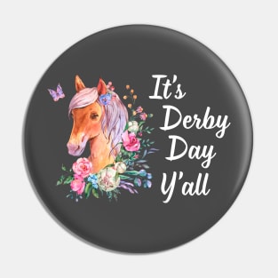 Horse Hat Funny Kentucky It's Derby Day Y'all Pin