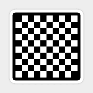 Black and white checkers pattern Magnet