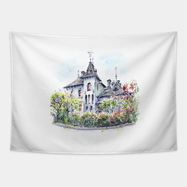 Copy of Old town of Lviv, Ukraine Tapestry by kavalenkava