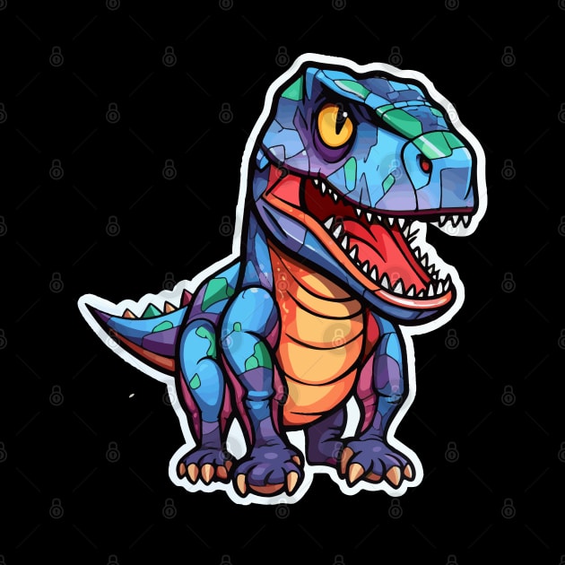 Colorful Geometric Dinosaur by VelvetRoom