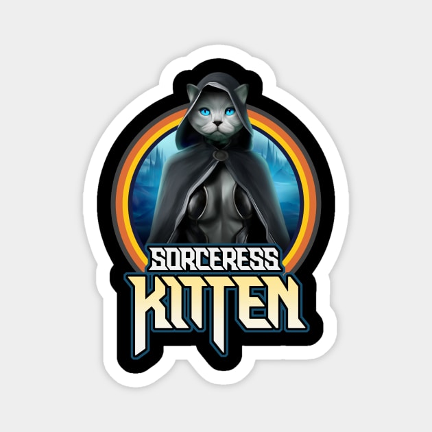 Sorceress kitten Magnet by Trazzo