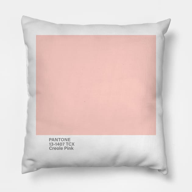 pantone 13-1407 TCX Creole Pink Pillow by princessmi-com