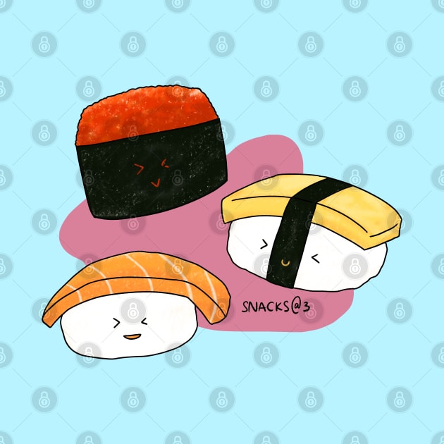 Happy Sushi Party Time by Snacks At 3