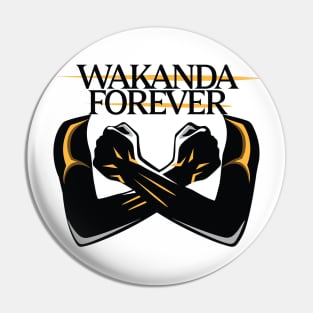 wakanda forever black panther Pin