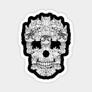 Niche Skull Island Mod Art  Cats Skull Cat Magnet