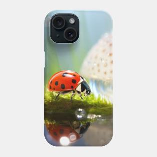 Ladybug Dewdrop Nature Serene Tranquil Phone Case