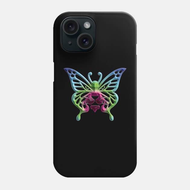 Wolf and butterfly 3d super soft blend drawing cute cool colorful Phone Case by Okuadinya