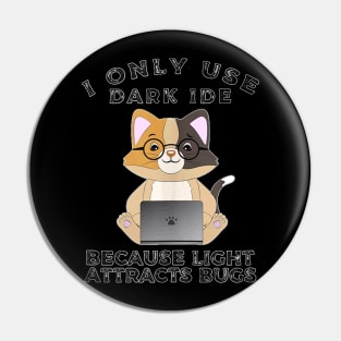 Funny Programmer Cat Computer Science Geek Nerd Coding Joke Pin