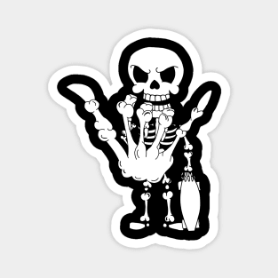 Shaka Skeleton with Skateboard Magnet