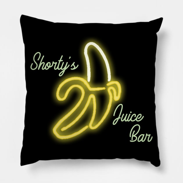 Shorty's Juice Bar Pillow by carlafowler16