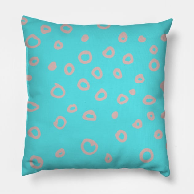 Abstract boho light gray bubble pattern Pillow by Word and Saying