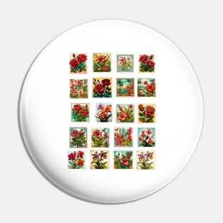 Postage stamp collection Pin