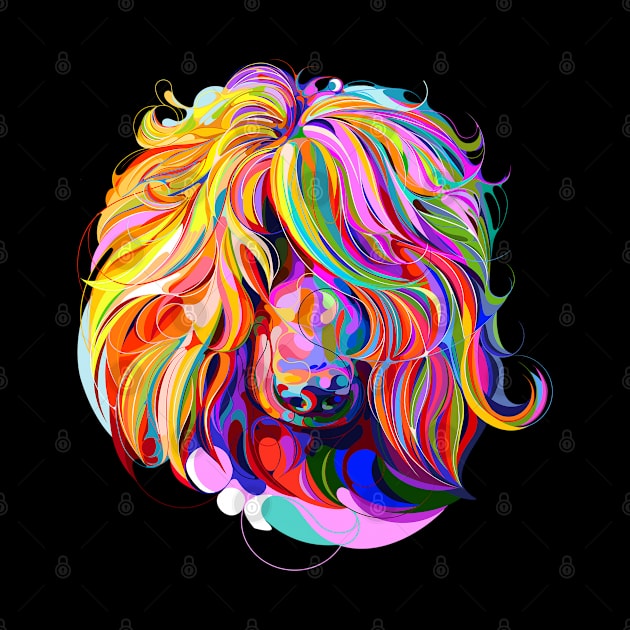 Colorful Poodle Dog Lover by MiKi