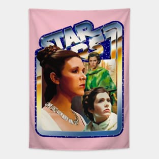 The Princess (blue starfield, chrome border) Tapestry