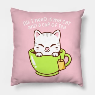 Teacup Kitty Pillow