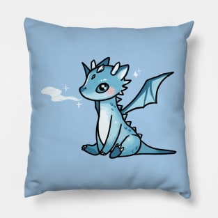 Blue ice dragon Pillow