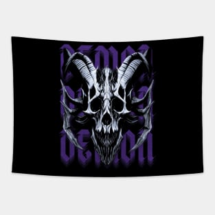 Purple Demon Skulls Tapestry