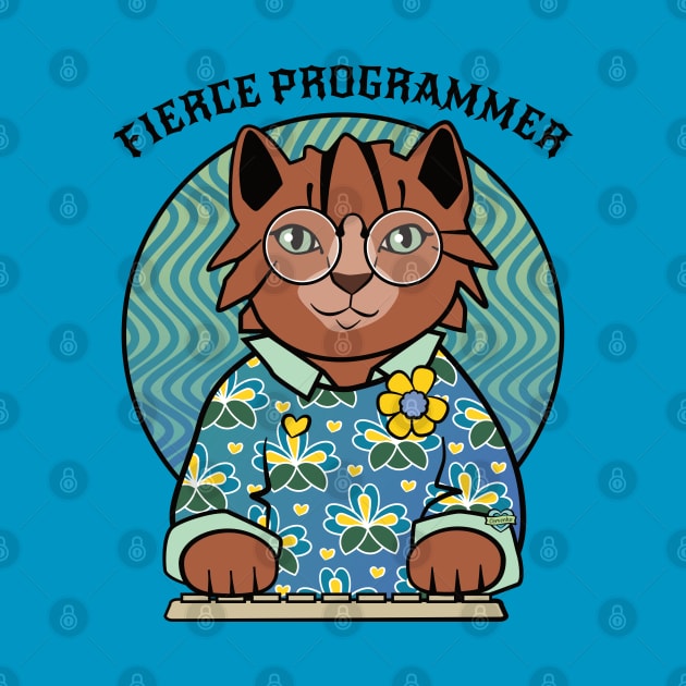 Fierce Programmer Cat by Sue Cervenka