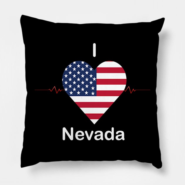 I love Nevada Pillow by FUNEMPIRE