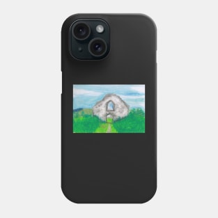 Hen Eglwys, Chapel on the Hill - Pastel Drawing Phone Case