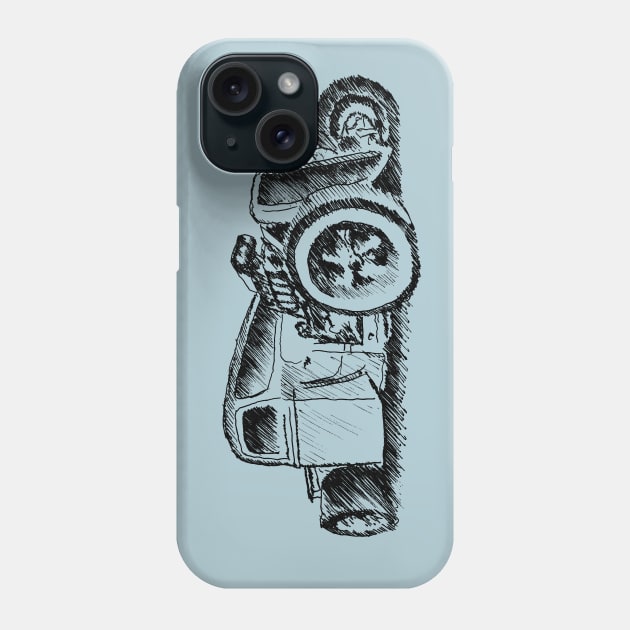 Ford Model A Hot Rod - Sketch Phone Case by mal_photography