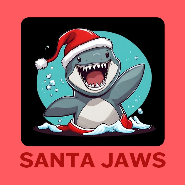 Santa Jaws | Santa Claus Pun by Allthingspunny