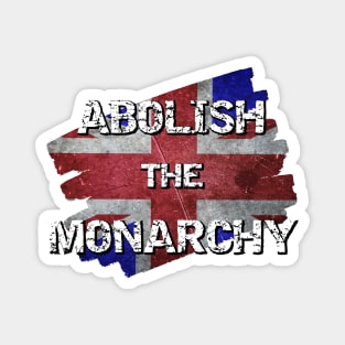 Distressed UK flag - Abolish the Monarchy Magnet