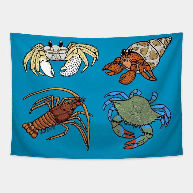 Crustaceans! Tapestry by HonuHoney