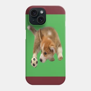 puppy football fan Phone Case