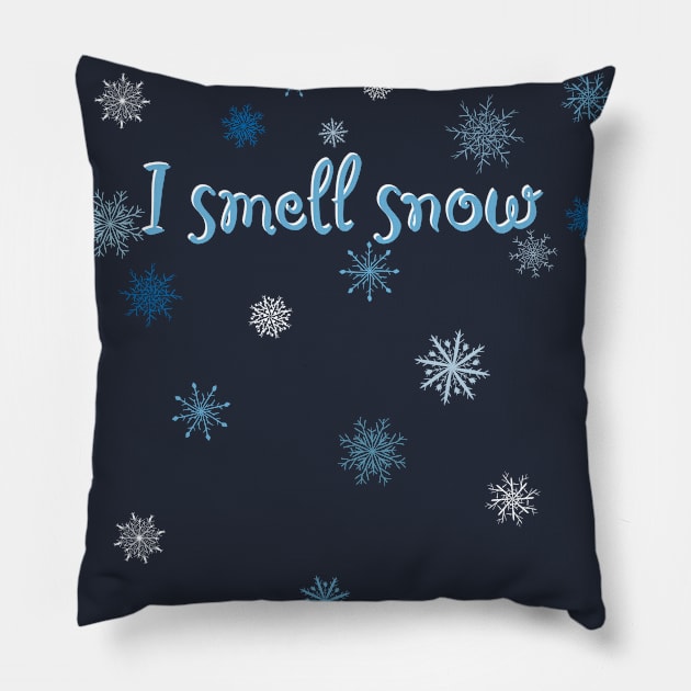 I smell snow Pillow by FFpopDesigns