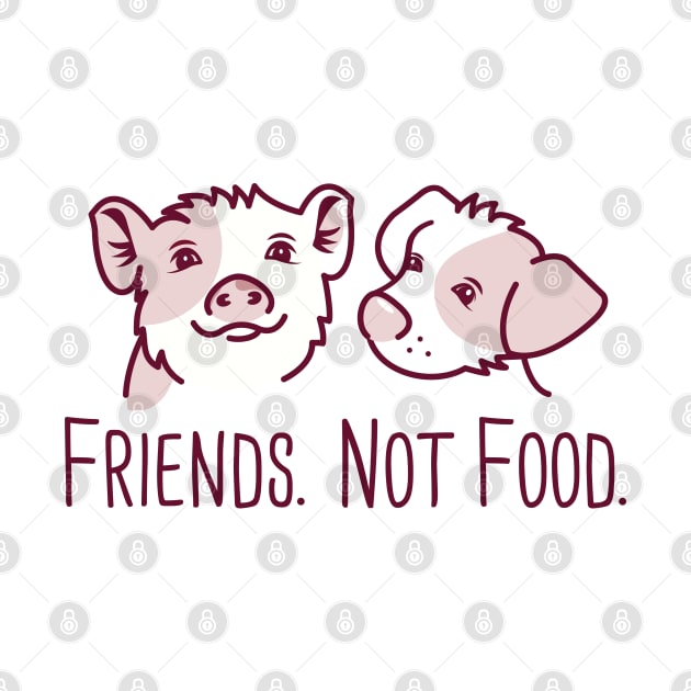 Pig and dog friends by crealizable