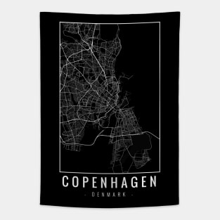 Copenhagen Denmark Minimalist Map Tapestry