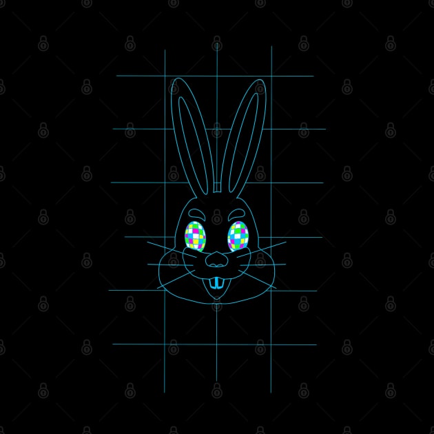 GRID DRAWING of a easter bunny by Namwuob