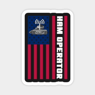 HAM RADIO OPERATOR: Ham Operator American Flag Magnet