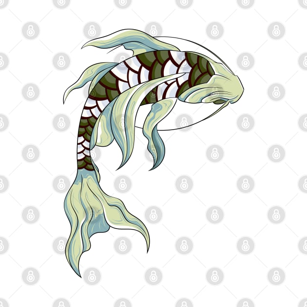 The great Japanese Koi Fish 2 - Yabisan - vector art by Yabisan_art