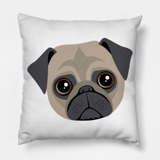 Pug Pillow by NV