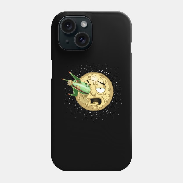 Crashed in the moon Phone Case by Patrol