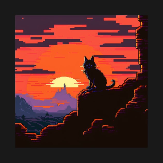 CUTE SUNSET LOVER, PIXEL ART by HYPNooTIC