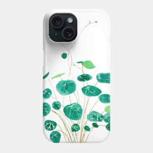 indoor green plant  watercolor Phone Case