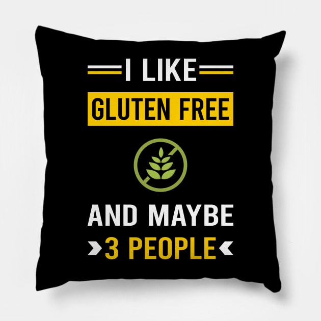 3 People Gluten Free Pillow by Good Day