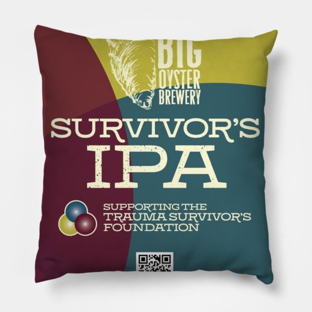 Survivors IPA Logo Pillow by The Trauma Survivors Foundation