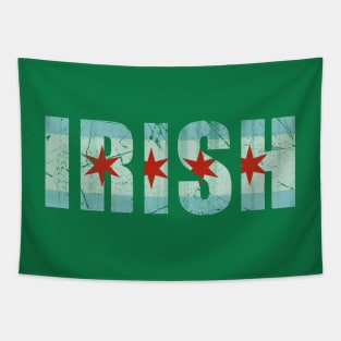 Irish Chicago Flag St Patrick's Day Tapestry