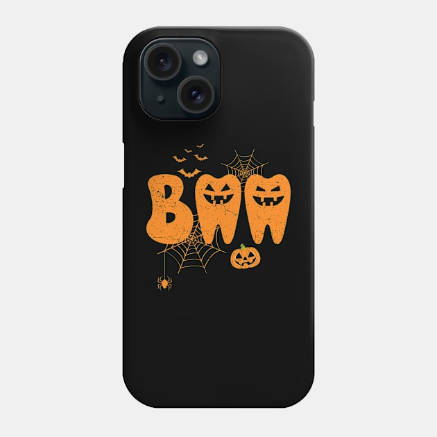 Boo Teeth Funny Dental Halloween Costume Dentist Phone Case by WildFoxFarmCo